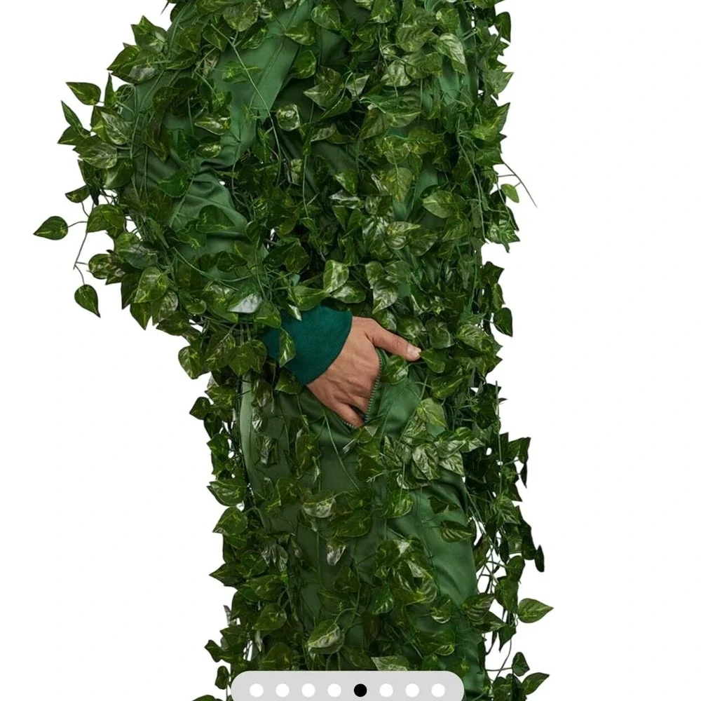 Tipsy Elves Mens Bush Costume Green Ivy Leaf Jumpsuit Halloween Large-New - Picture 5 of 7
